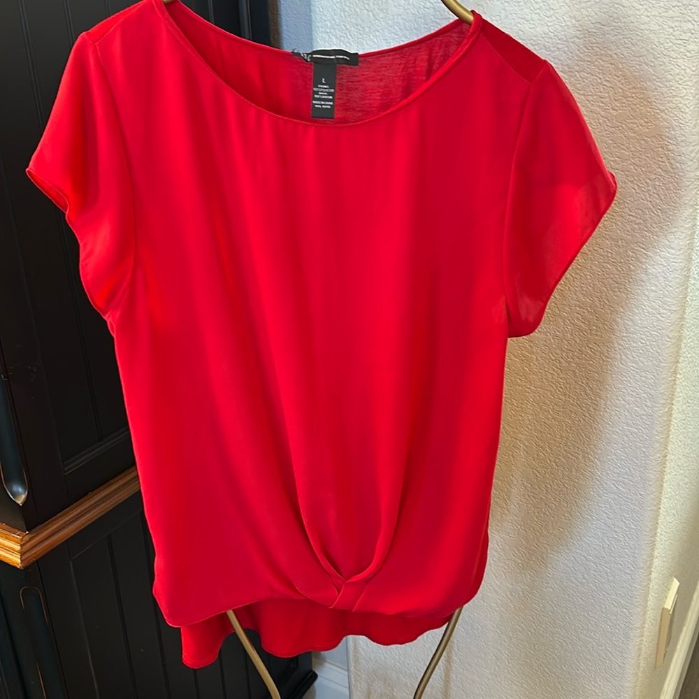 INC (Macys) cap sleeve blouse size L